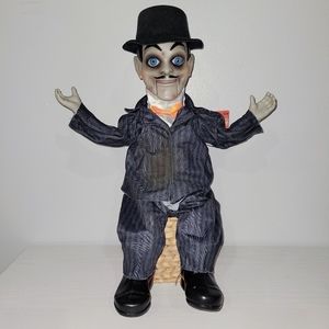 Spooky Village Animated Ventriloquist Dummy -Creepy Talking Halloween Doll